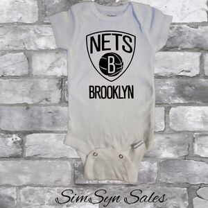 Brooklyn Nets Unisex Baby Onesie Onepiece Bodysuit 0-3 Months New
